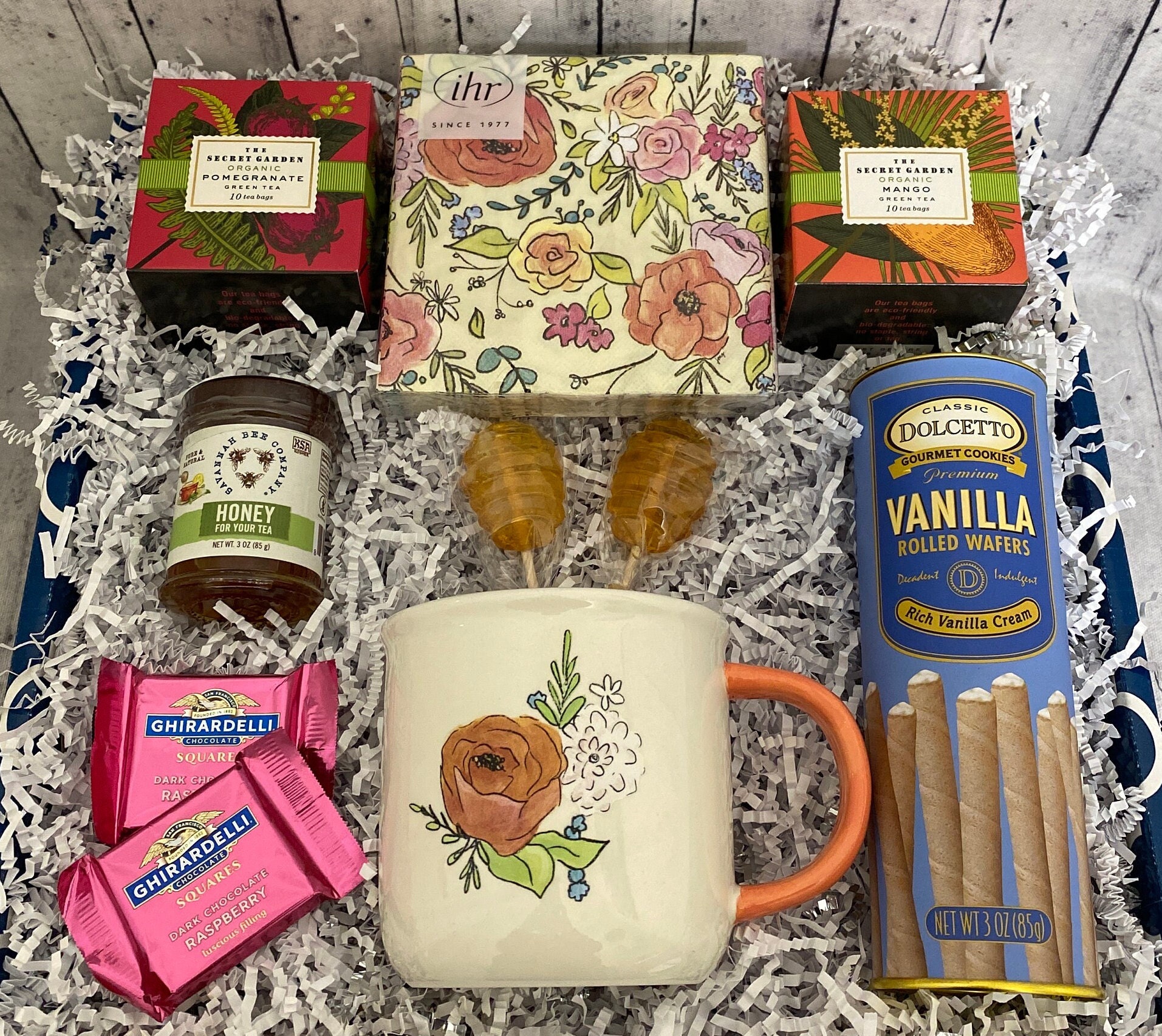 Tea Gift Basket, Gift for Her, Get Well Gift, Birthday for Her, Gift of ...