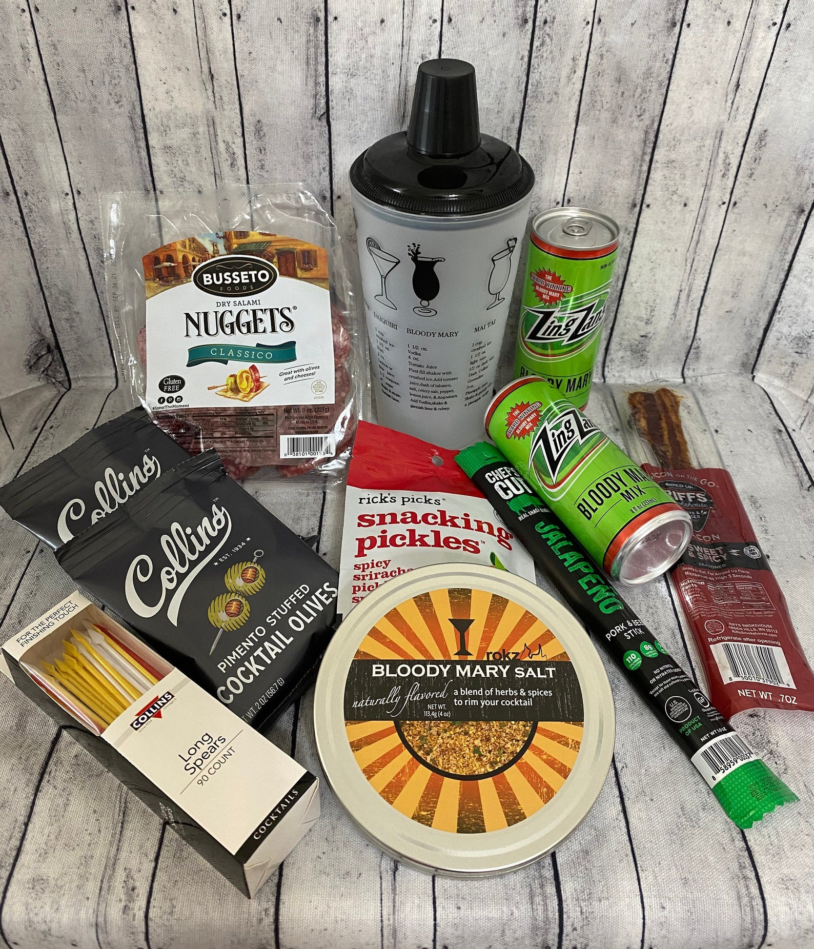 Bloody Mary Kit Gift Basket Bloody Mary Cocktail Basket DIY Etsy