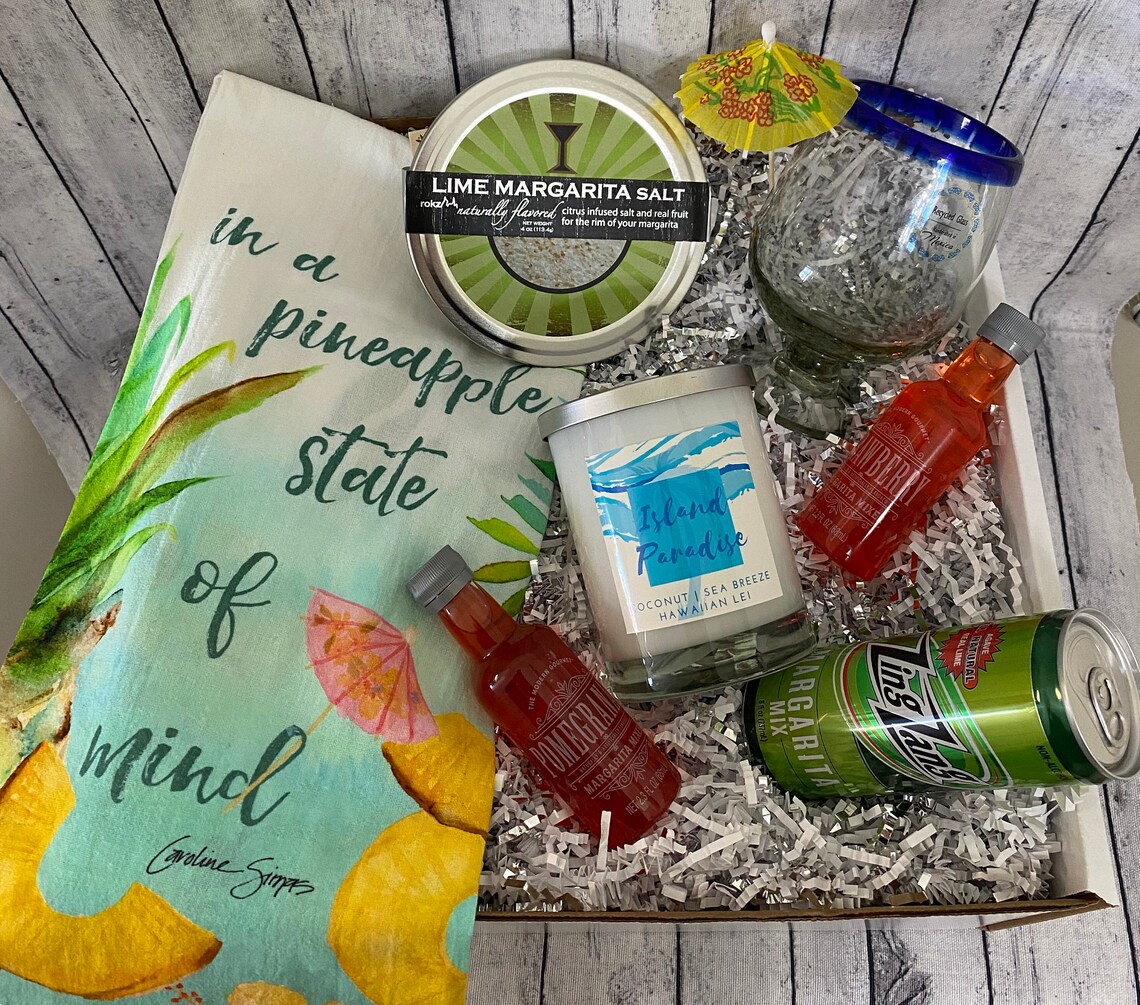 Margarita Tropical Cocktail Gift Basket Cocktail Gift Basket Etsy