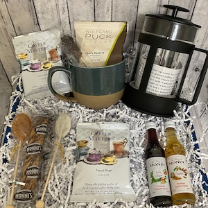 Coffee Lover's Gift Basket, Gourmet Coffee Gift Box, Thinking of You, Gift For Him, Gift for Her, Coffee Gift, Employee Gift, Thank You Gift image 1