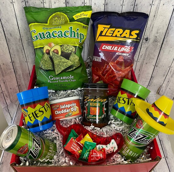 Margarita Chips and Salsa Snack Basket/ Fiesta Gift Basket/ Etsy