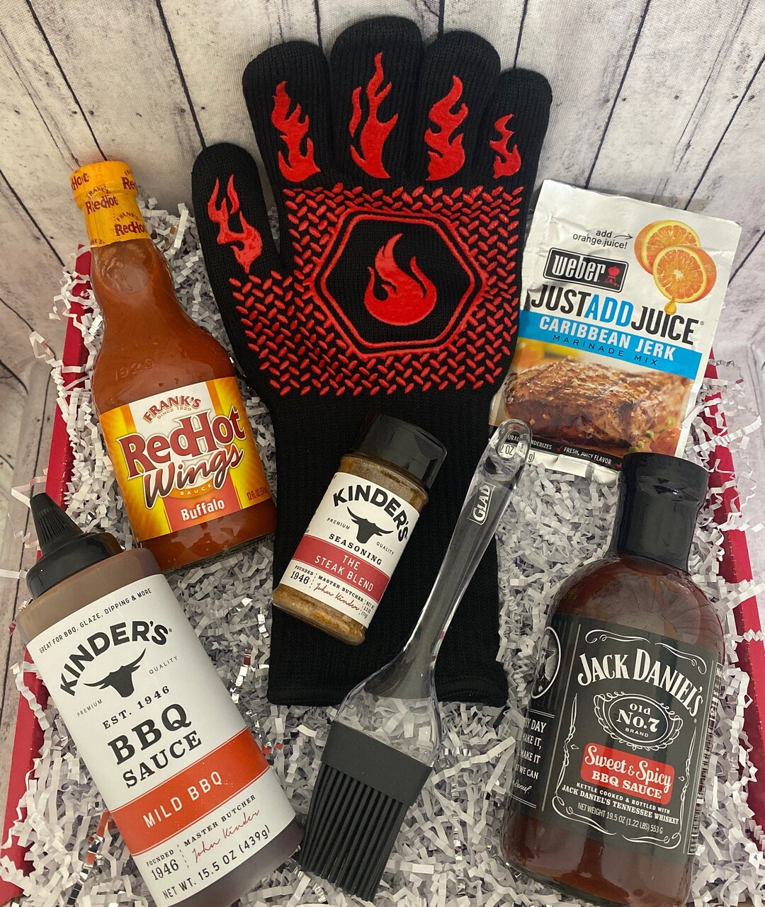 Barbecue Gift Box, BBQ Grilling Box for Men, BBQ Sauce Kit, Birthday