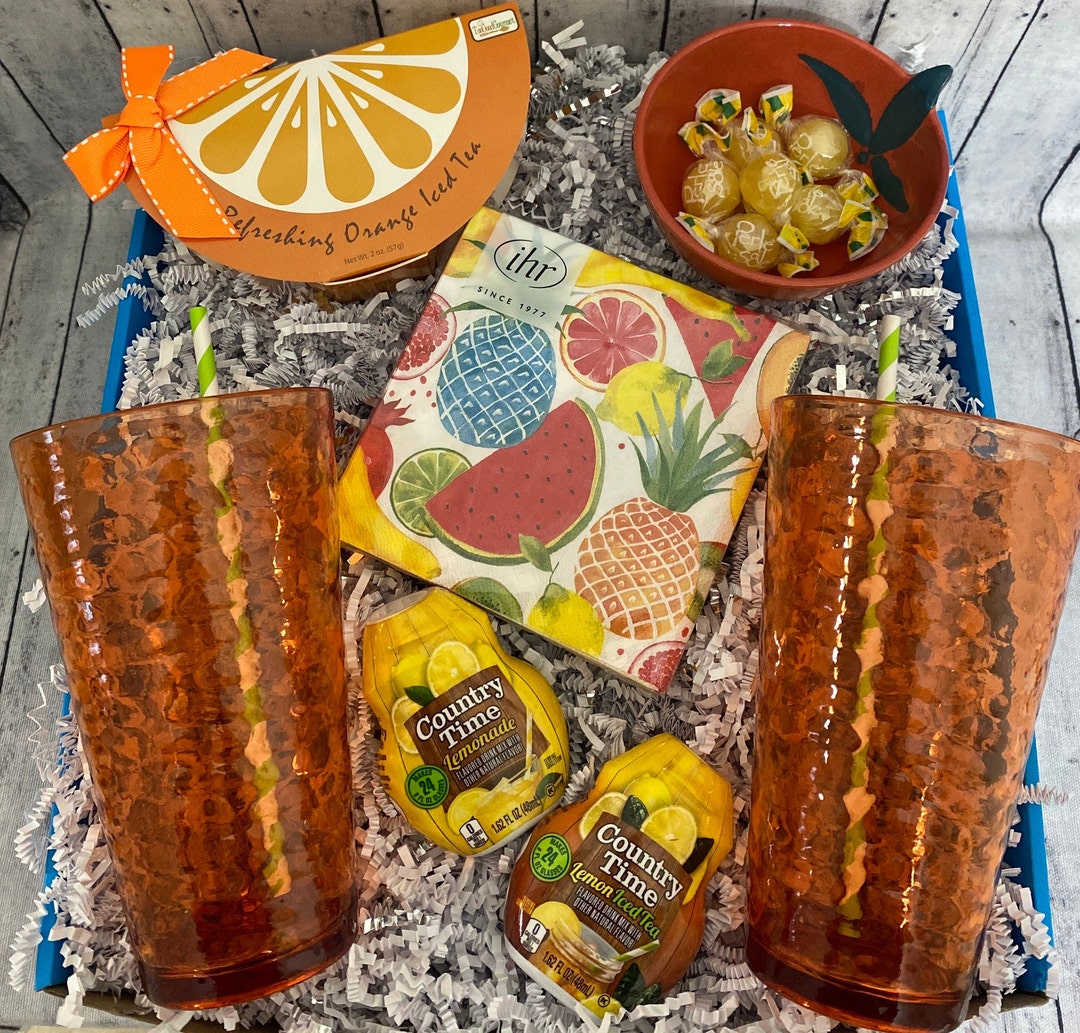 Iced Tea Gift Set Sending Cheer Tea and Lemonade Gift Box Etsy