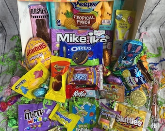 Easter Candy Gift Basket, Easter Chocolates, Easter for Kids, Easter for Girls & Boys, Easter for College Students, Adult Easter Box