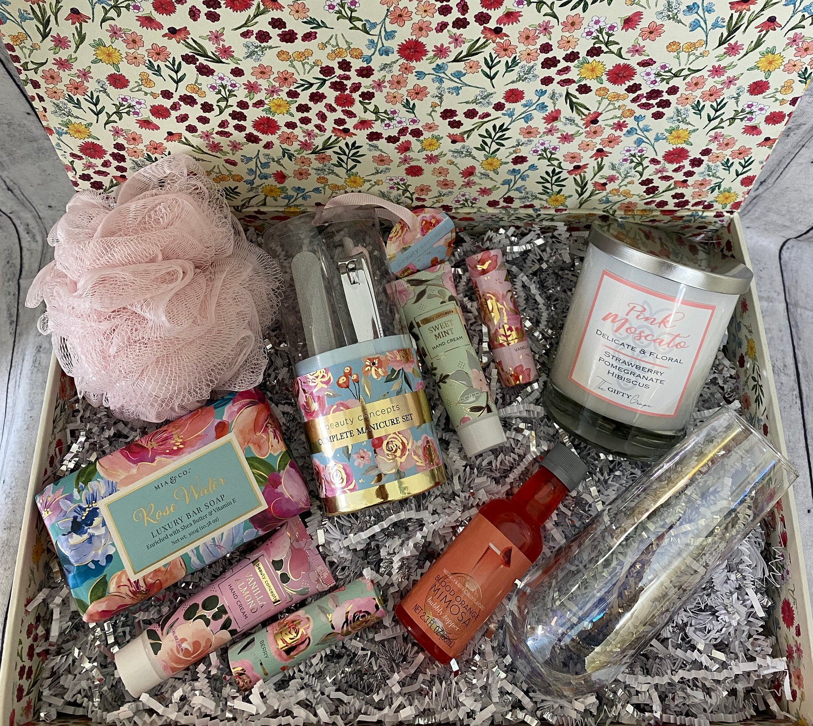 Spa Wine Gift Basket/Champagne Spa Relaxation Gift Basket/Gift Etsy