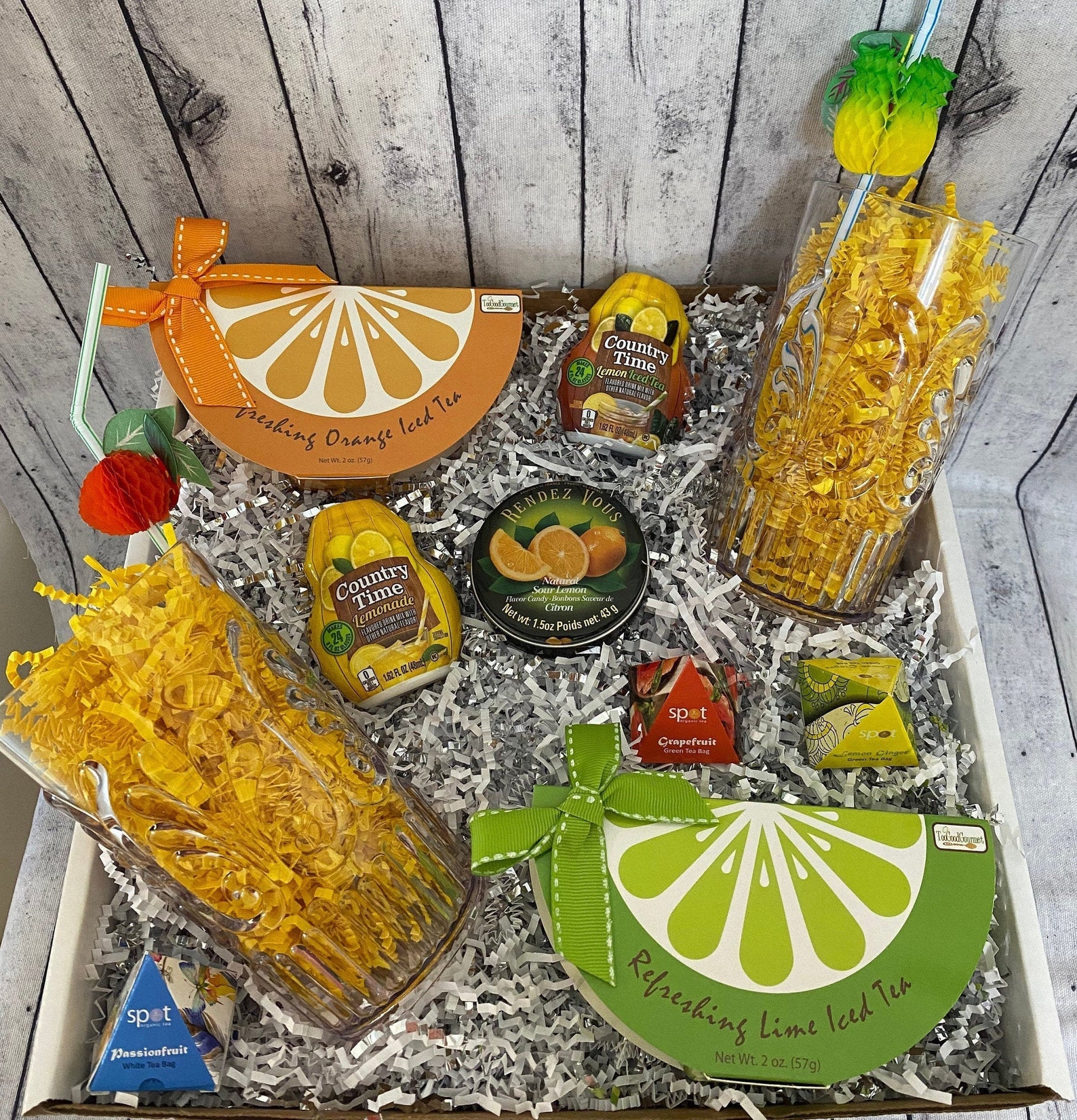 Iced Tea Gift Basket Summer Tea Gift Basket Birthday for Etsy