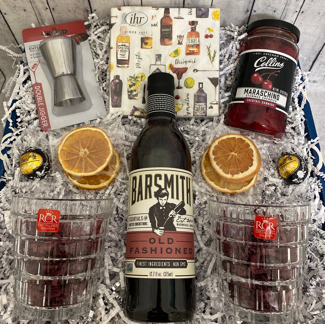 Old Fashioned Gift, Whiskey Gift Box, Gift for Couples, Cocktails for