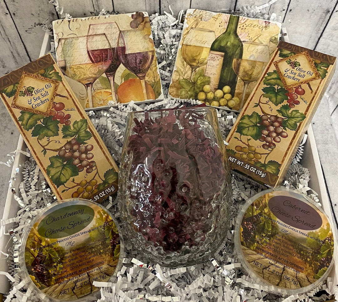 Wine Lovers Gift Box Wine and Cheese Gift Box Birthday for Etsy