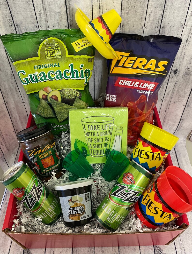 Chips and Salsa Margarita Gift Basket Food Snack Box Etsy