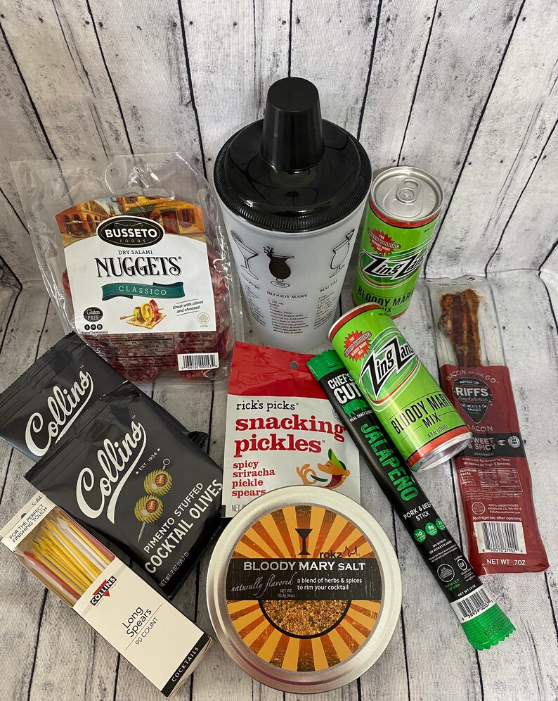 Bloody Mary Kit Gift Basket Bloody Mary Cocktail Basket DIY Etsy