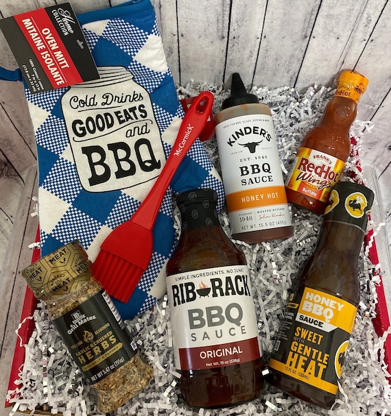 Barbecue Gift Box, BBQ Grilling Gift for Men, BBQ Sauce Kit, Birthday Gift  for Men, Grill Master Box, New Home Gift, Raffle Gift 