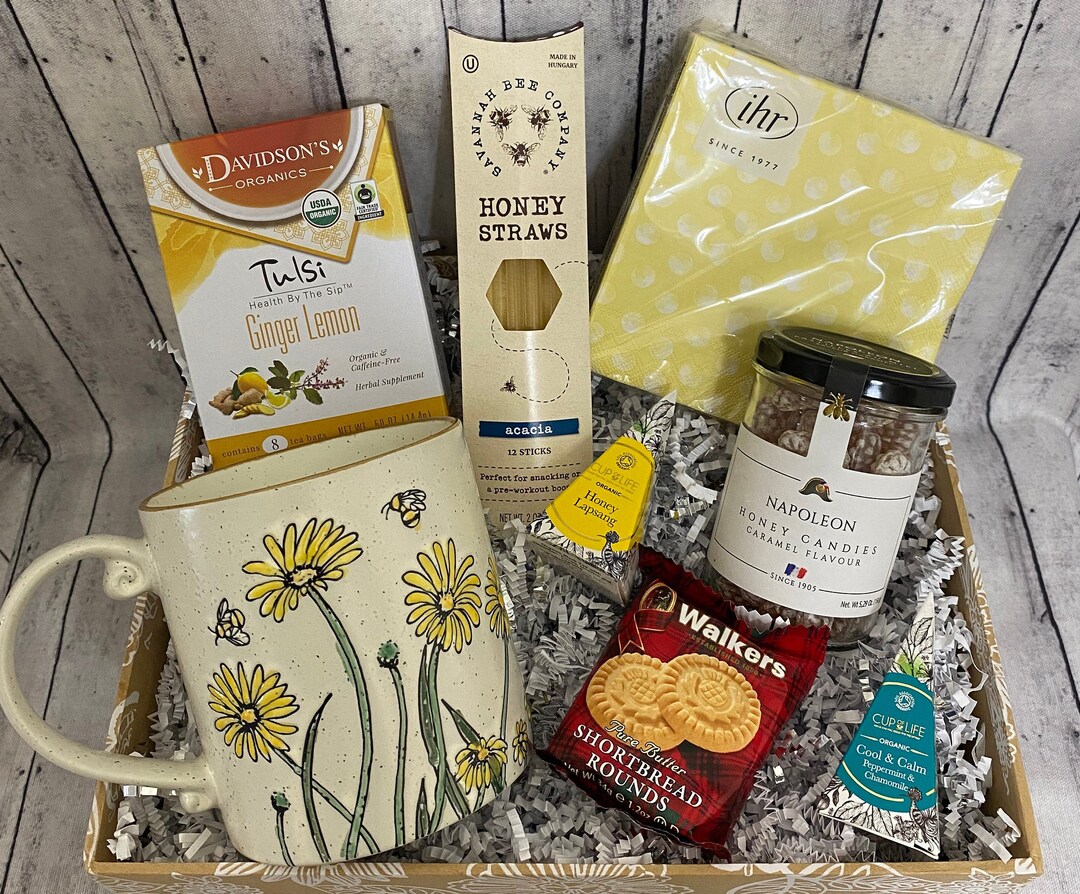 Hot Tea Gift Box Tea and Mug Gift Box Hot Tea and Honey Gift Etsy