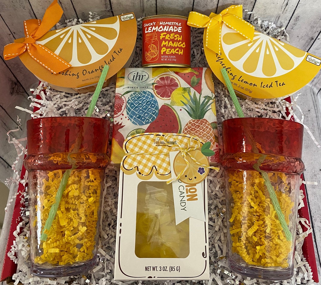 Iced Tea Gift Set, Thinking of You, Tea and Lemonade Gift Basket