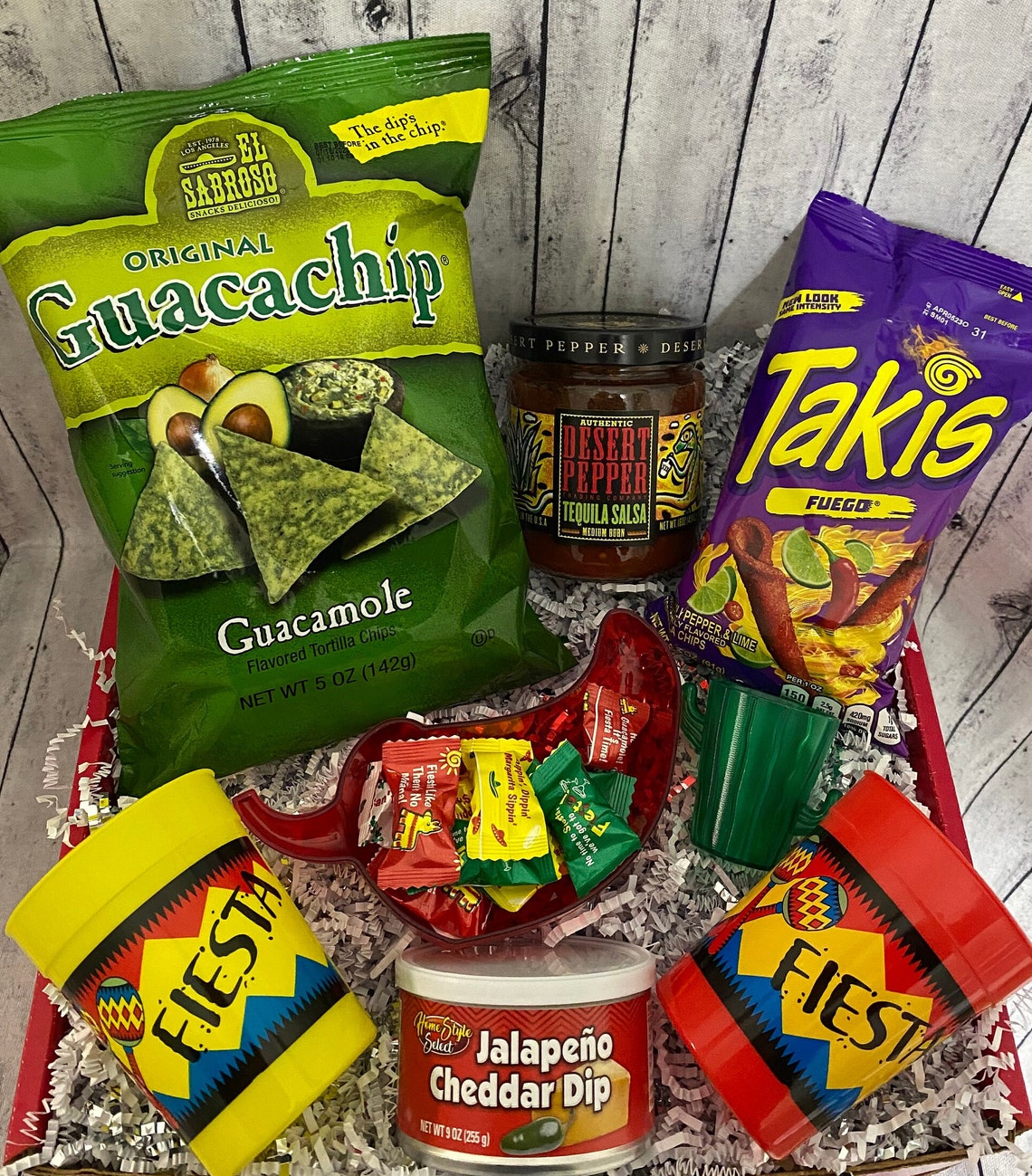 Chips and Salsa Gift Box Chips and Salsa Fiesta Gift Etsy