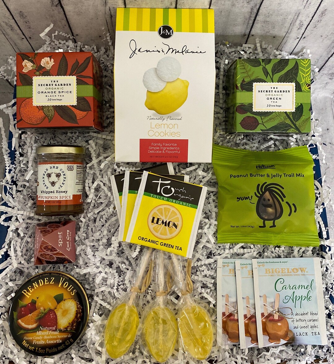 Hot Tea Care Package Gift Basket, Care Package for Her, Hot Tea Gift