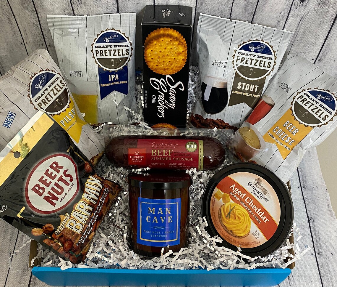 Man Cave Snack Gift Basket/Care Package/Thinking of You Etsy
