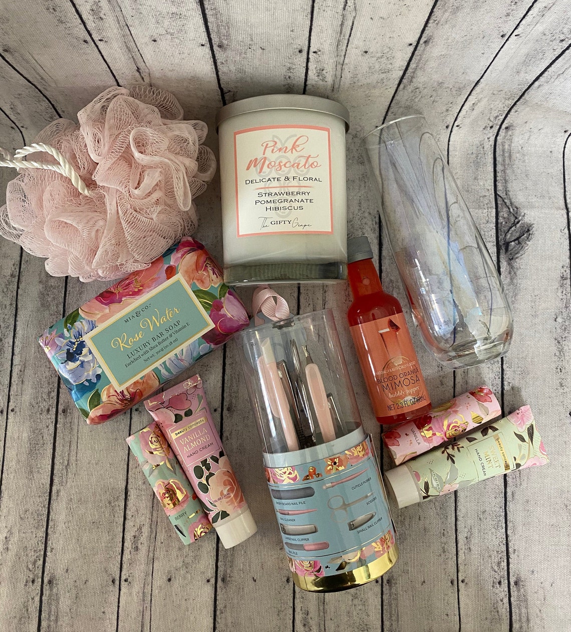 Spa Wine Gift Basket/Champagne Spa Relaxation Gift Basket/Gift Etsy