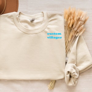 Embroidered Custom Animal Crossing Villager Sweatshirt | Animal Crossing Sweatshirt | Villager Sweatshirt