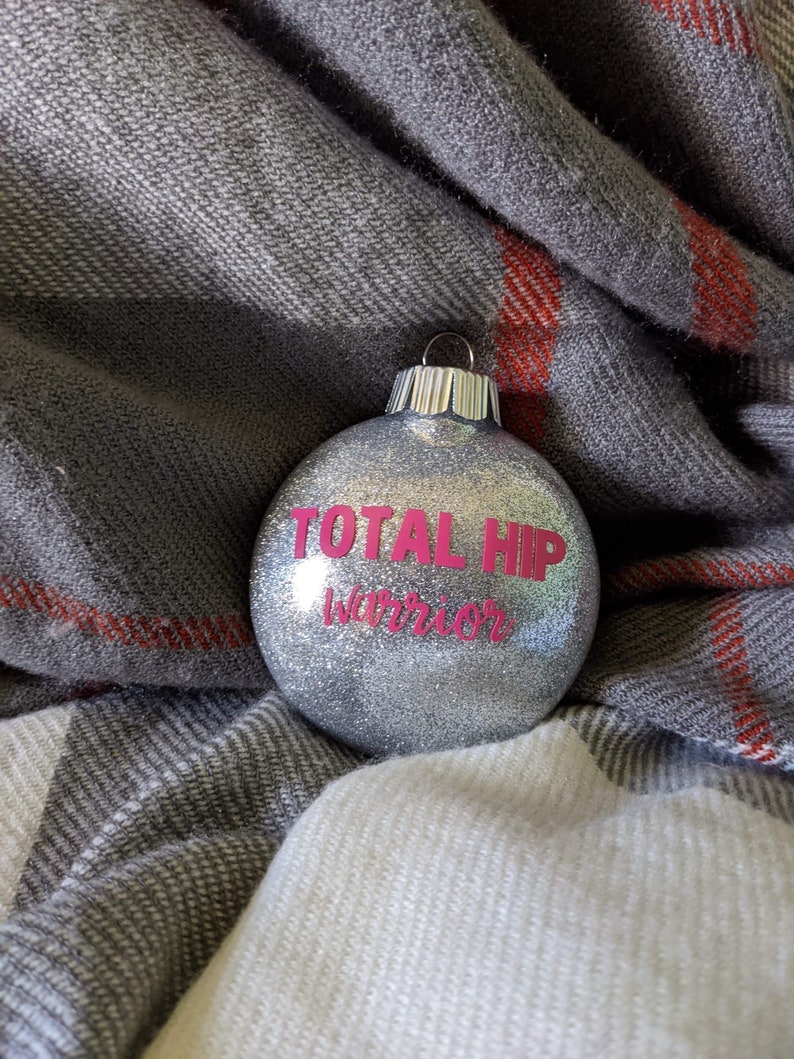 LEFT Total Hip Warrior Glitter Ornament Etsy