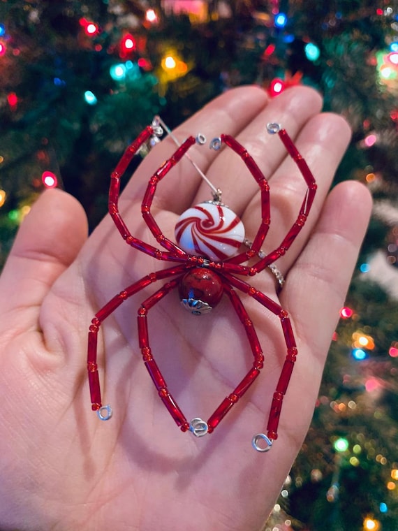 Beaded spider christmas sale ornaments