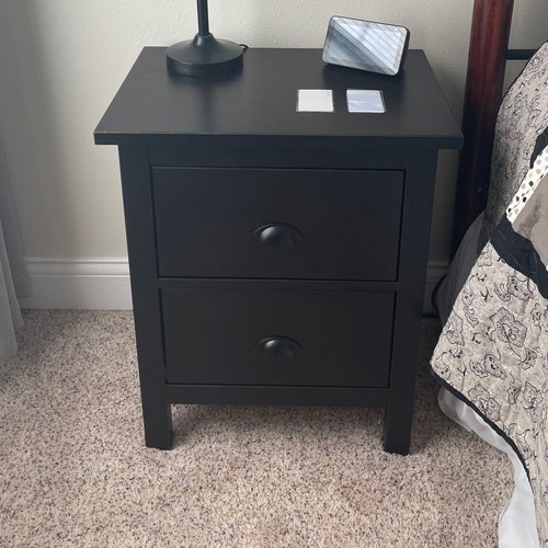Black Nightstand With Concealed Secret Hidden Compartment and Etsy