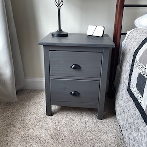 Nightstand With Concealed Secret Hidden Compartment and Heavy Duty Linear Slides