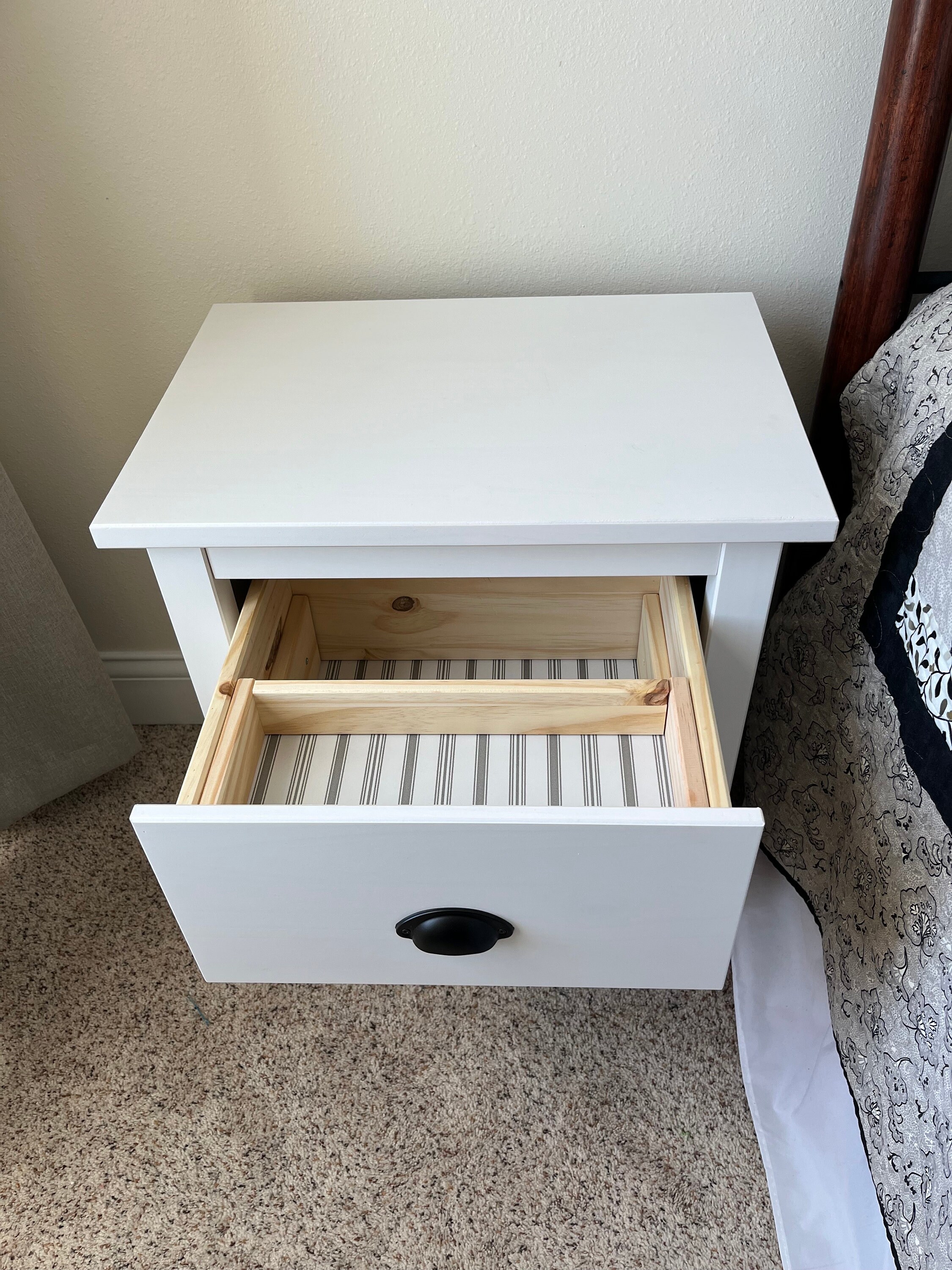 White Nightstand With Concealed Secret Hidden Compartment and Etsy