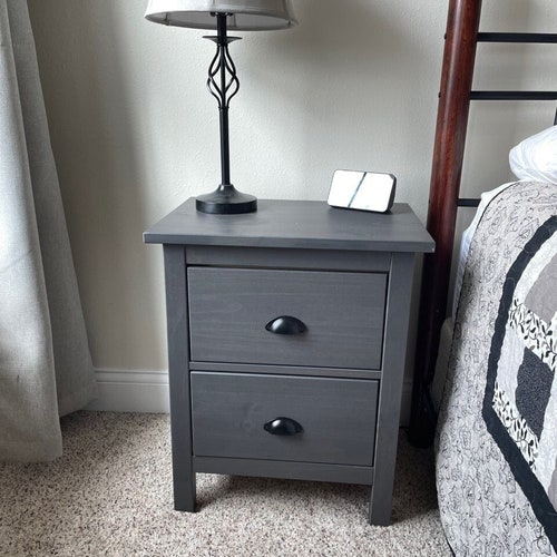 Black Nightstand With Concealed Secret Hidden Compartment and Etsy