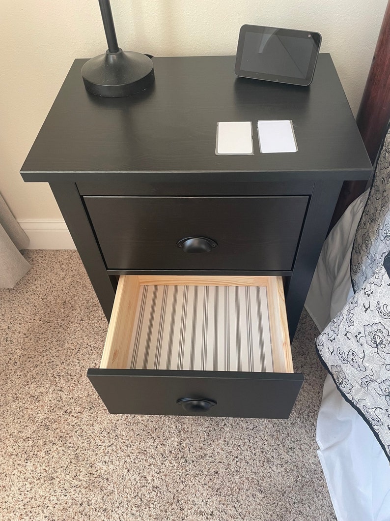 Black Nightstand With Concealed Secret Hidden Compartment and Etsy