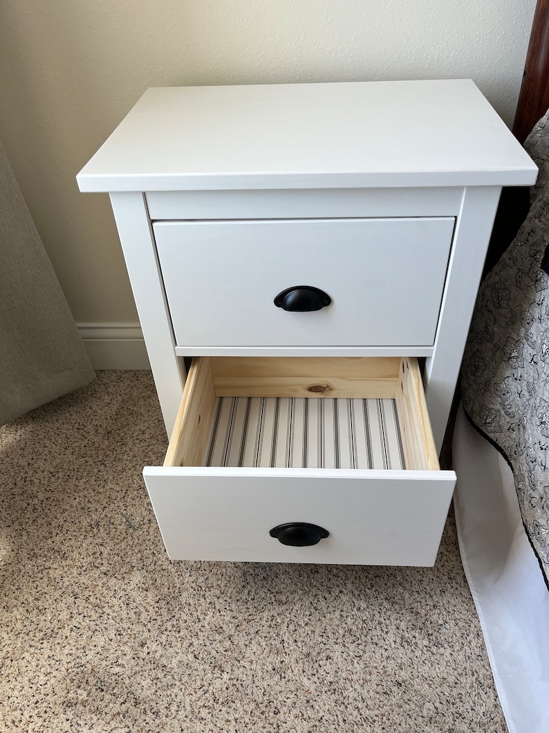 White Nightstand With Concealed Secret Hidden Compartment and Etsy