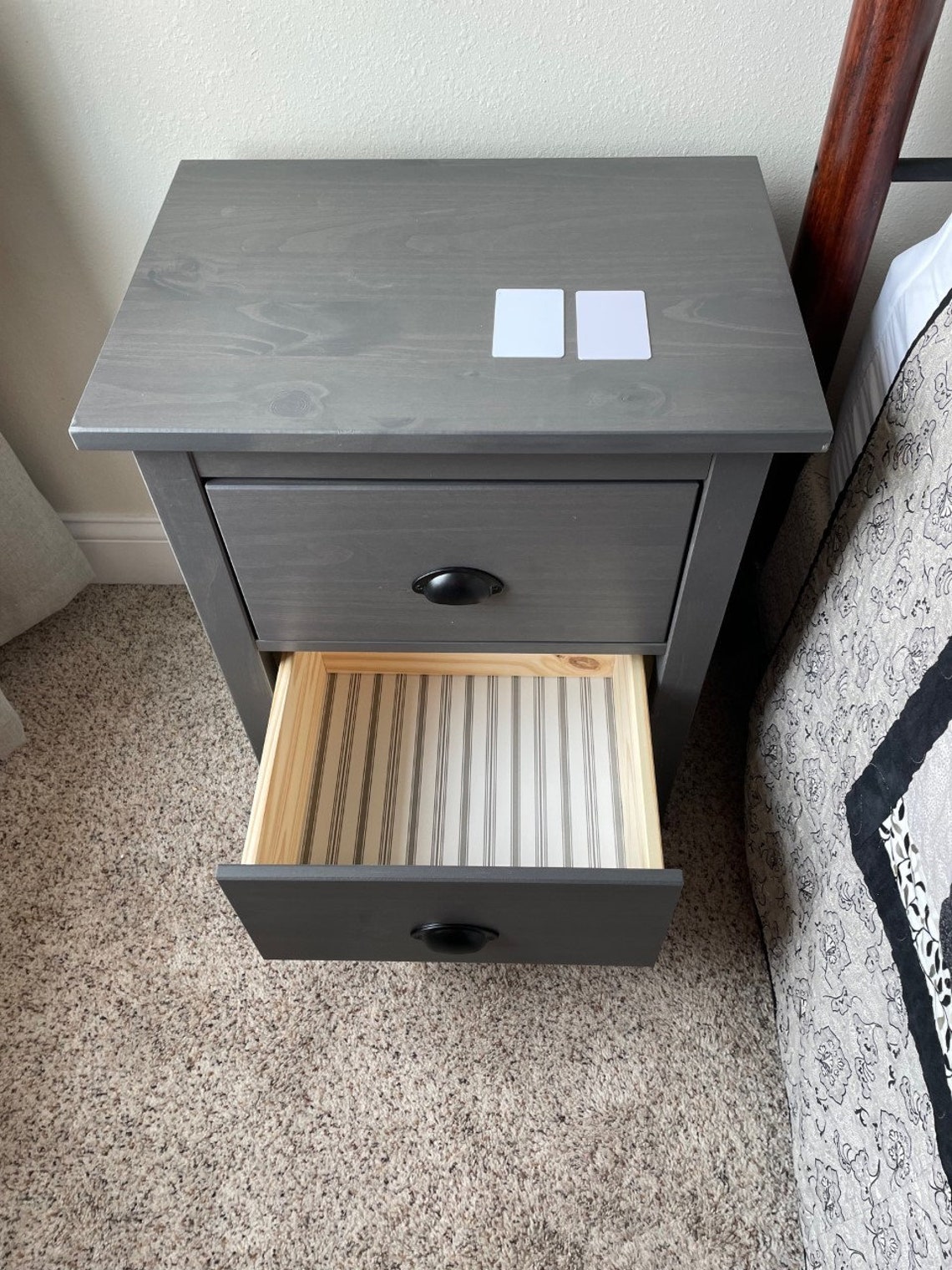 Nightstand With Concealed Secret Hidden Compartment and Heavy Etsy