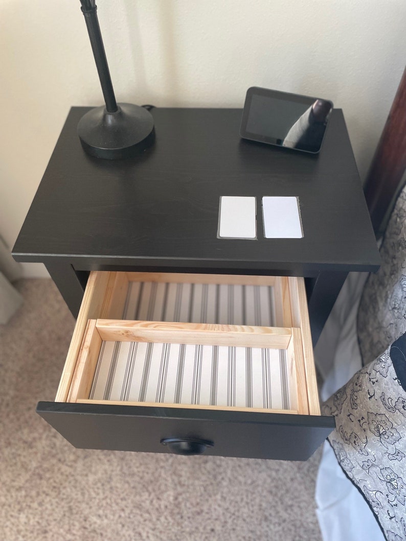 Black Nightstand With Concealed Secret Hidden Compartment and Etsy