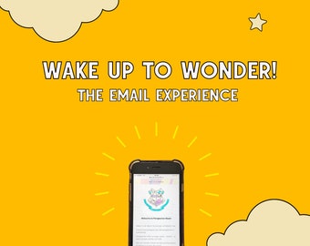 Svegliati con l'esperienza e-mail Wonder, stimolanti potenziamenti quotidiani, e-mail edificanti con cui svegliarti, regalo di cura per il nuovo anno. Meditazione mattutina inclusa.