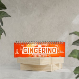 Quaderno Riciclato Unico Gingerino Recoaro - Copertina da Scatole di Prodotti - Carta Riciclata Interna - Rilegatura a Spirale in Alluminio