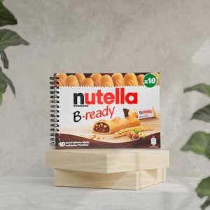 Quaderno Riciclato Unico Nutella B-ready - Copertina da Scatole di Prodotti - Carta Riciclata Interna - Rilegatura a Spirale in Alluminio