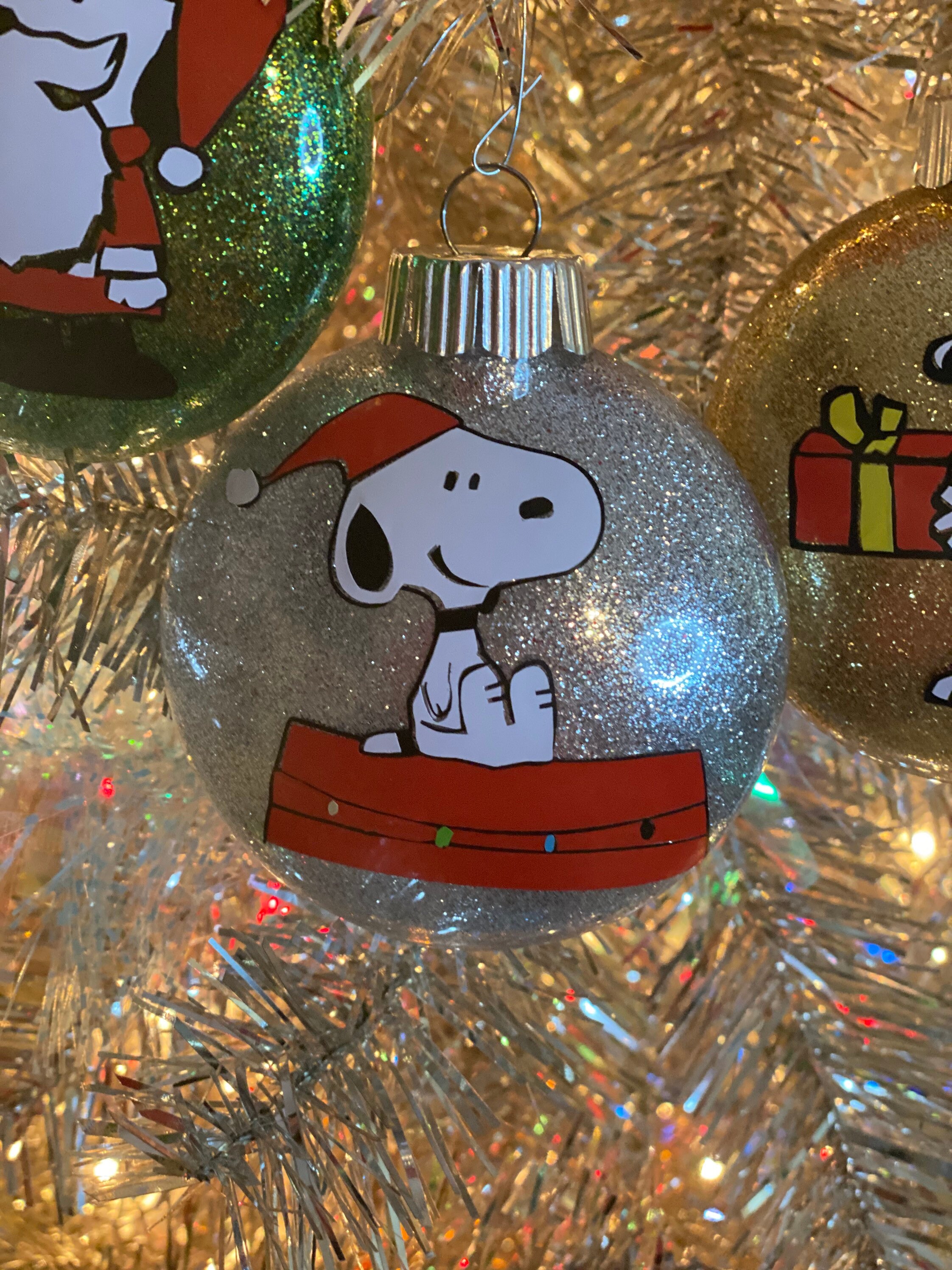 Custom Charlie Brown Inspired Christmas Ornament Set Etsy