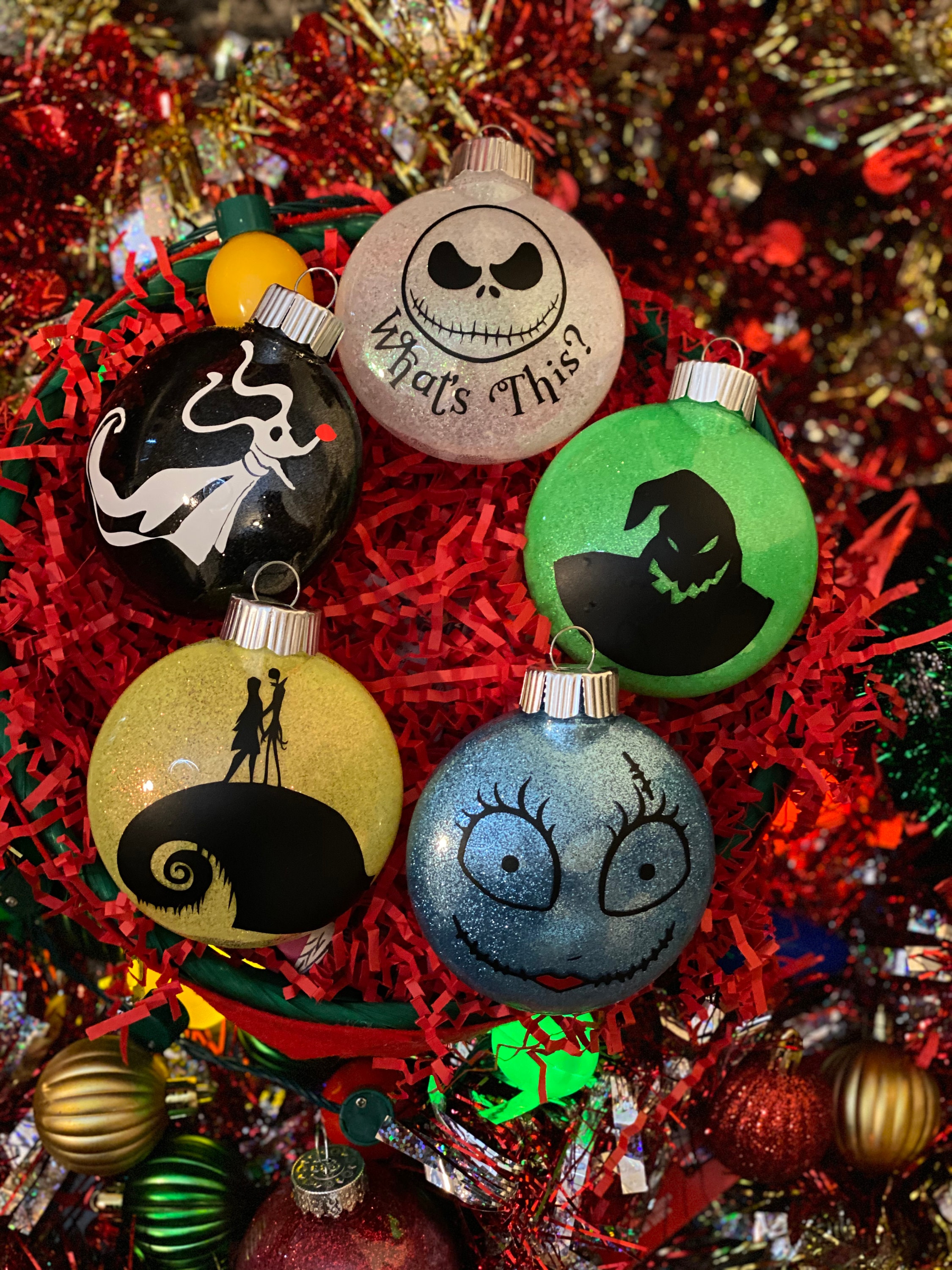 Custom Nightmare Before Christmas Inspired Ornament Set Etsy UK