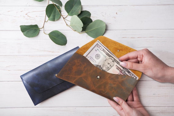 Leather cash pouch hotsell
