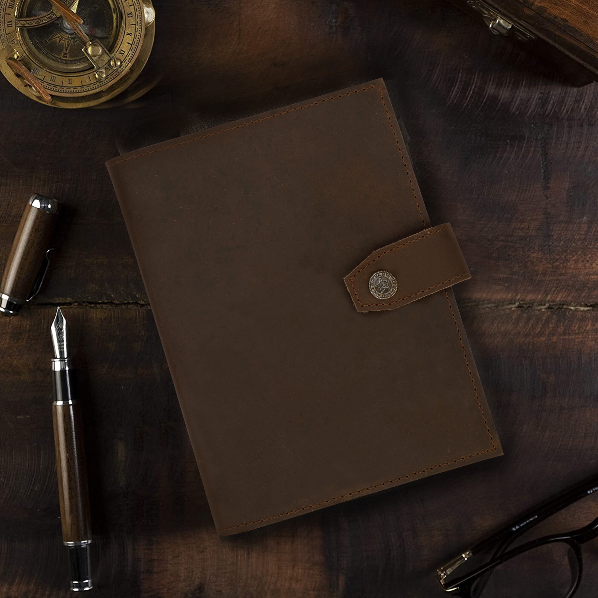Genuine Leather Refillable Journal 8.5x6 Etsy