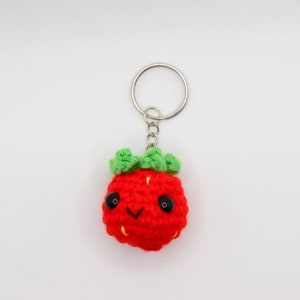Strawberry Keychain Crochet Amigurumi