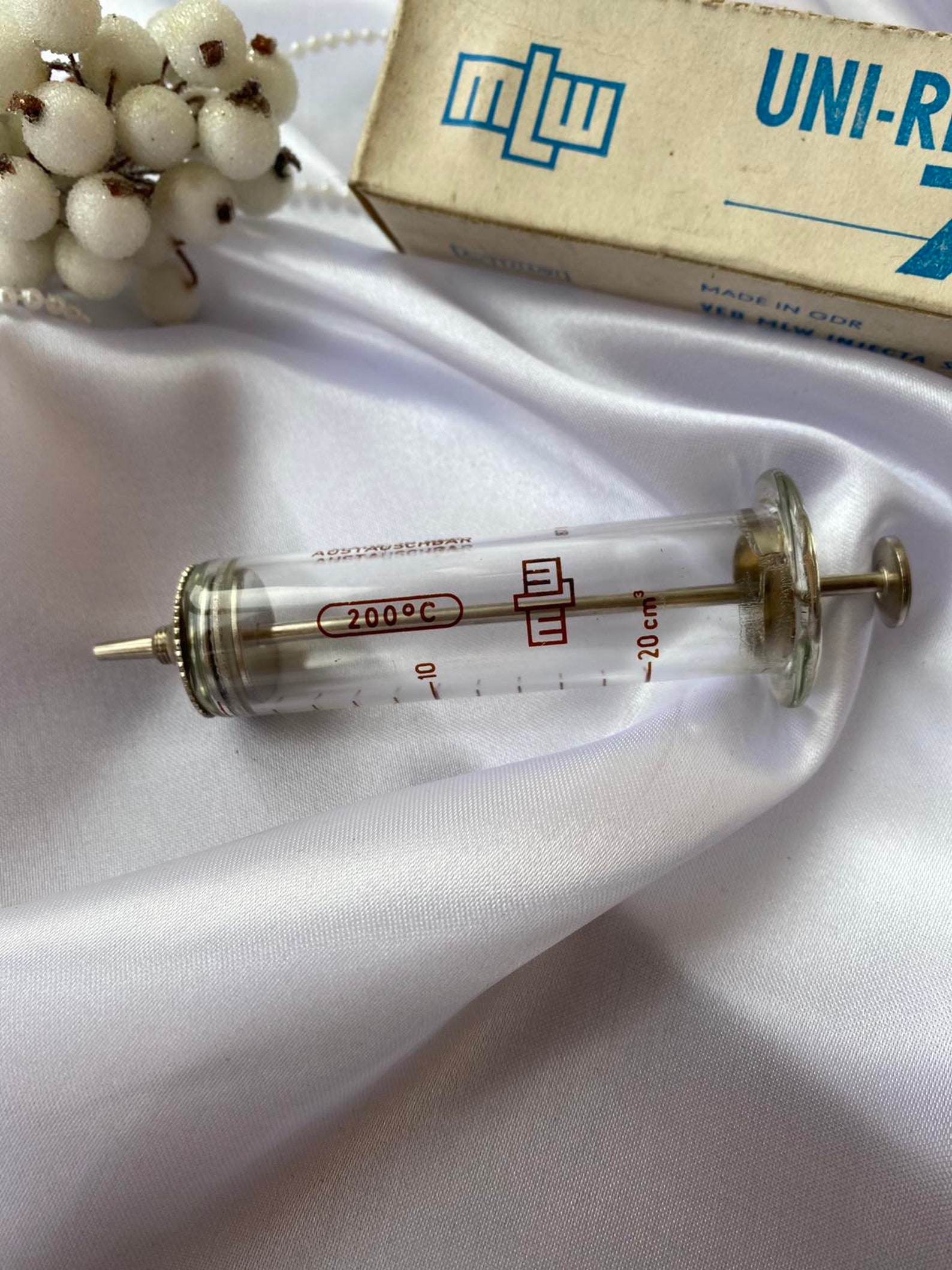 Vintage glass syringe UNIREKORD 77 made in GDR Etsy