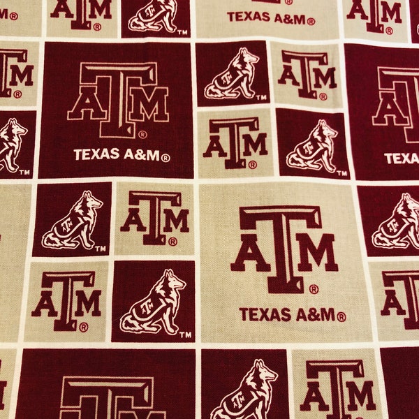 100% Cotton Texas A&M Fabric