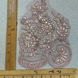 Dusty Rose Sequin Appliques