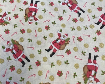 Santa Claus Holiday Cotton Fabric