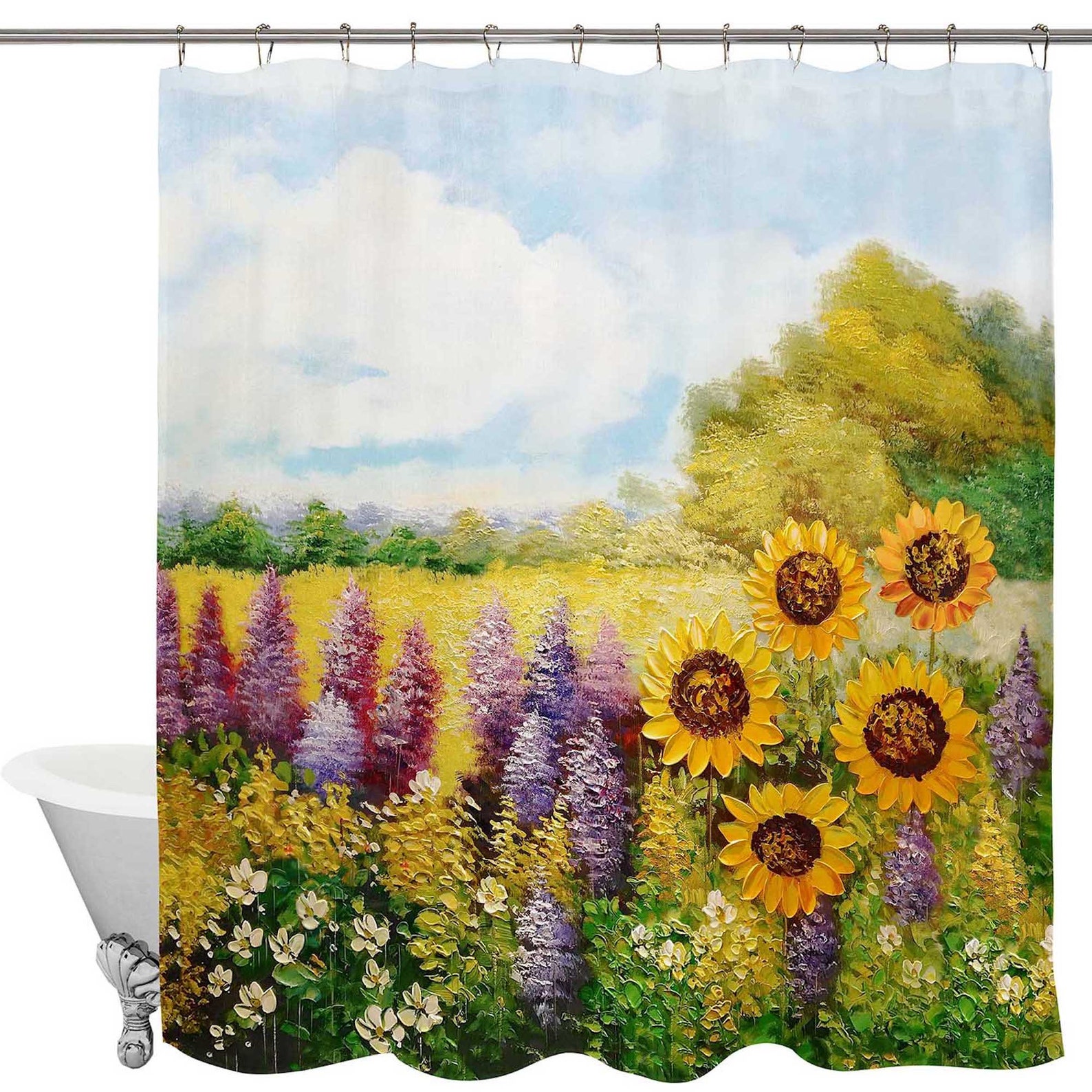 Farmhouse Sunflower Shower Curtains for Bathroom Autumn Etsy