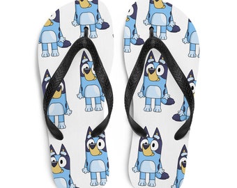 Blaue Hund Cartoon Flip-Flops