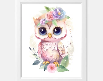 Baby Owl- Print 8 x10