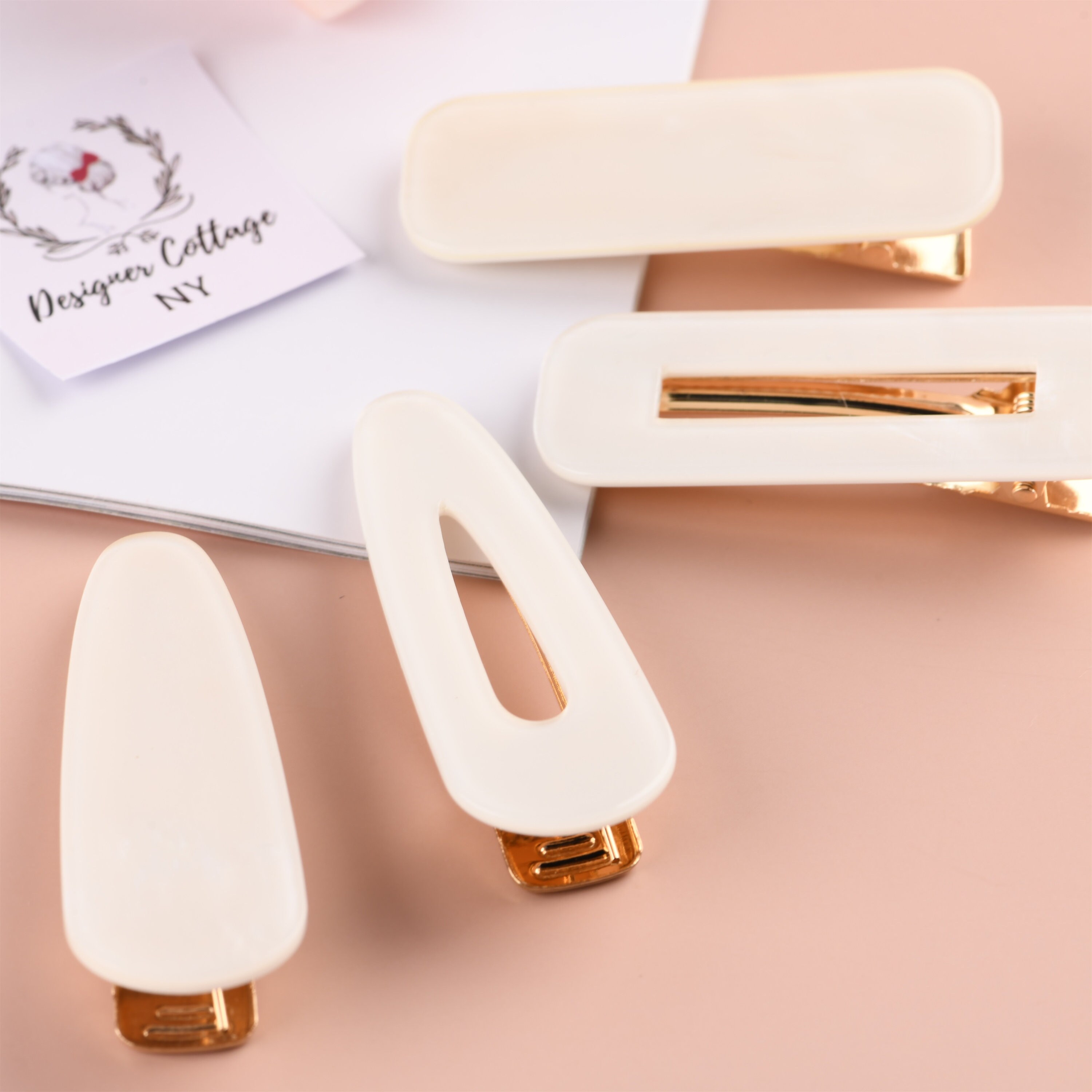 4 PCS White Hair ClipsAcetate HairpinHair Clip For Etsy