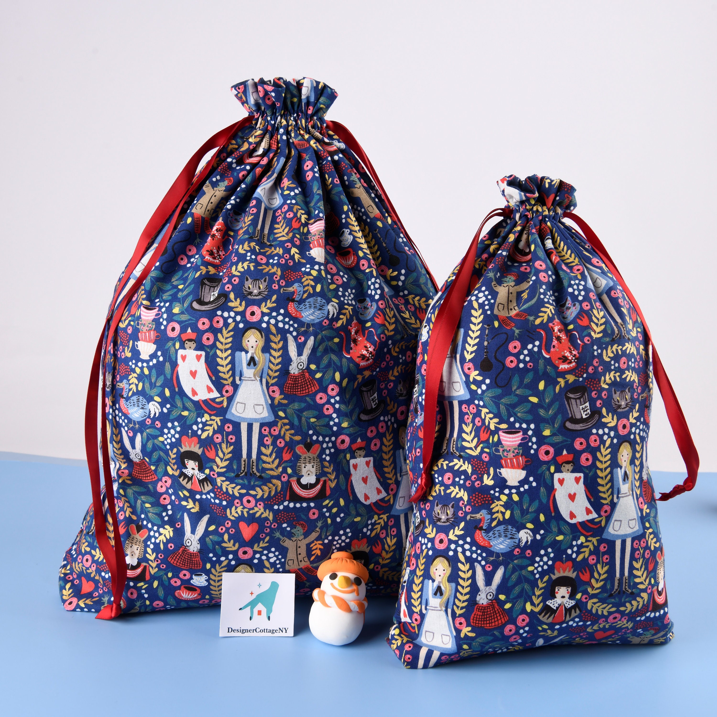 Alice Wonderland Gift Bags Reusable Gift Bag Fabric Gift Etsy