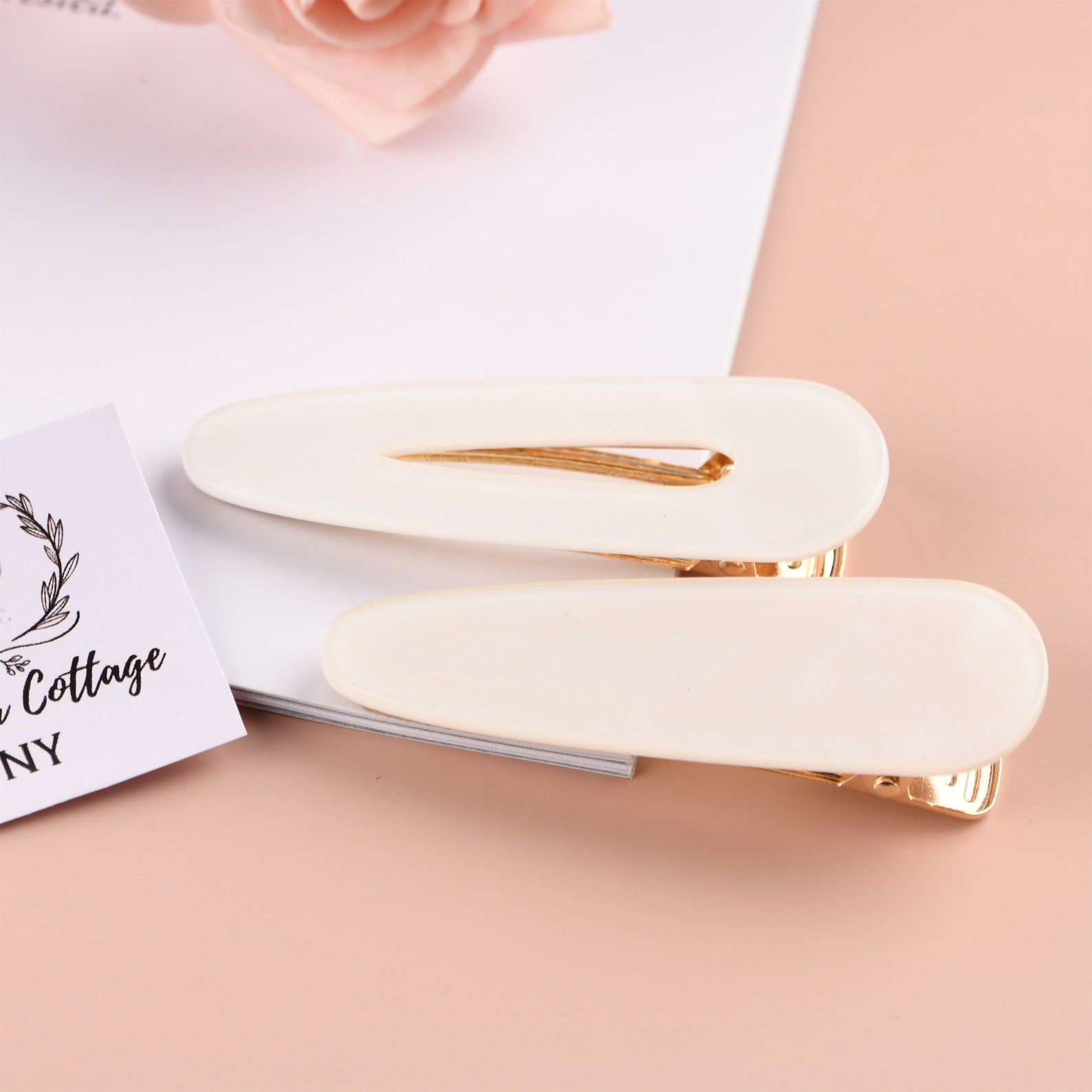 4 PCS White Hair ClipsAcetate HairpinHair Clip For Etsy